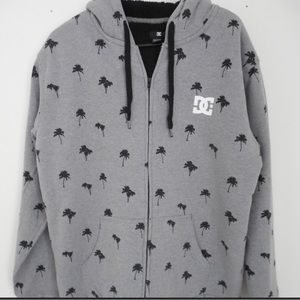 DC | Sweaters | Mens Dc Fleece Lined Palm Tree Zipup Hoodie L | Poshmark